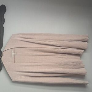 Dana Buchman Oatmeal Open Front Rayon Cardigan Sz Small PTP:18.5-28" Length 26"